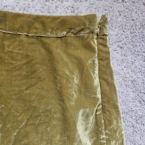 Free People Vivienne Velvet Mini Skirt#64912298 Womens 6 Chartreuse Green